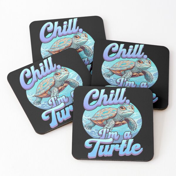 Item preview, Chill im a turtle - Turtley awesome - Shell yeah - Funky turtle - Turtle drawing - Little turtle designed and sold by JansenGS.
