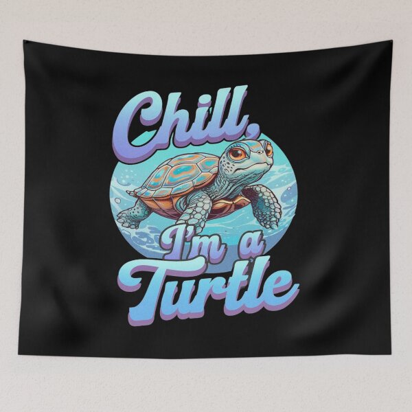 Item preview, Chill im a turtle - Turtley awesome - Shell yeah - Funky turtle - Turtle drawing - Little turtle designed and sold by JansenGS.