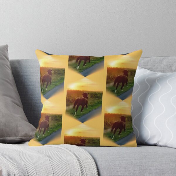 Item preview, Horse Runs Along Roadside During Sunset Brushed Art designed and sold by kristalcurt.