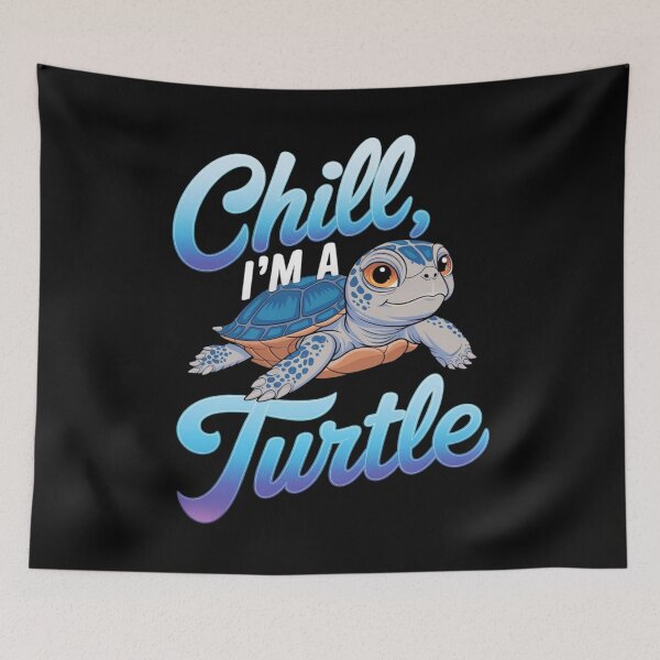Item preview, Chill im a turtle - Turtley awesome - Shell yeah - Funky turtle - Turtle drawing - Little turtle designed and sold by JansenGS.