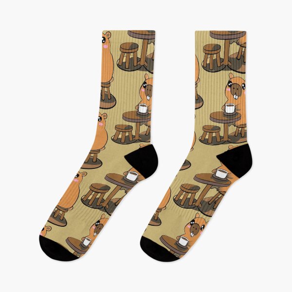 Item preview, Capybara drinking coffee on the table designed and sold by nuutree.