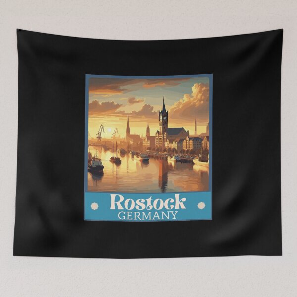 Item preview, Retro Rostock Skyline  designed and sold by MaateoDesign.
