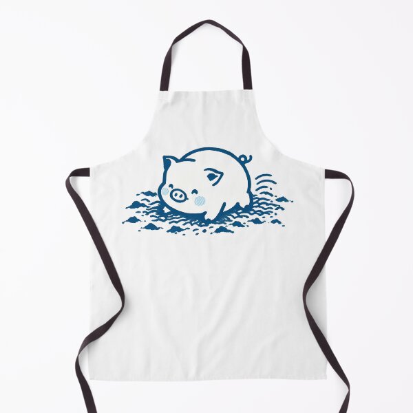 Item preview, Blue Piglet Playing In Mud designed and sold by WanderlustCoCo.