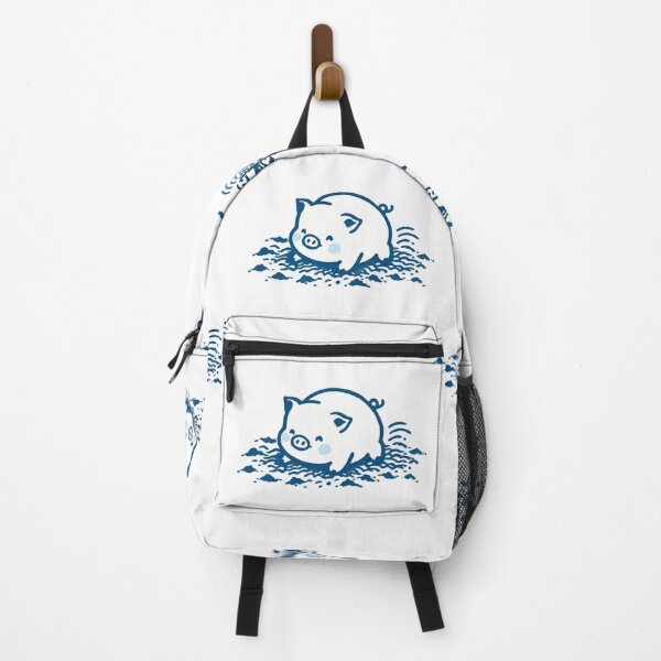 Item preview, Blue Piglet Playing In Mud designed and sold by WanderlustCoCo.