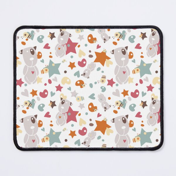 Item preview, Fluffy Dreams - Playful doggies frolic among the stars white background designed and sold by BrendaWaldekker.