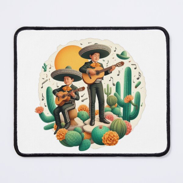 Item preview, mariachi guitar playing 2 kids designed and sold by Kumar-Artist.