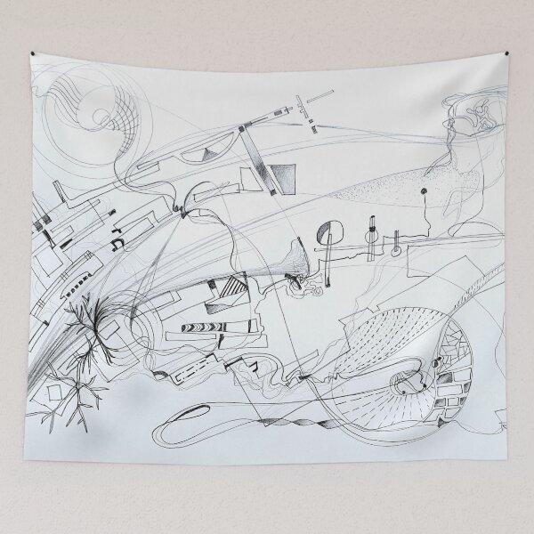 Item preview, abstract in pencil. architecture on paper designed and sold by Tereza Pilar  Art.