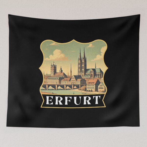 Item preview, Retro Erfurt Skyline  designed and sold by MaateoDesign.