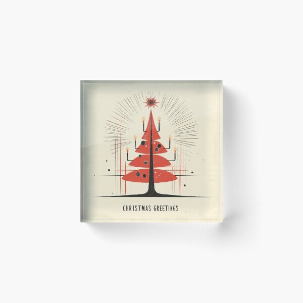 Item preview, 30's Christmas Tree Santa Clause Greetings Card  designed and sold by The Art of Kkatarynka.