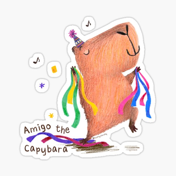 Amigo the Capybara Sticker