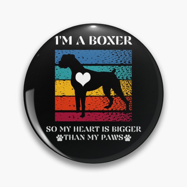 Item preview, Boxer dog.Boxer heart.Heart bigger than paws.Retro boxwe dog. designed and sold by JAGA-ALIME.