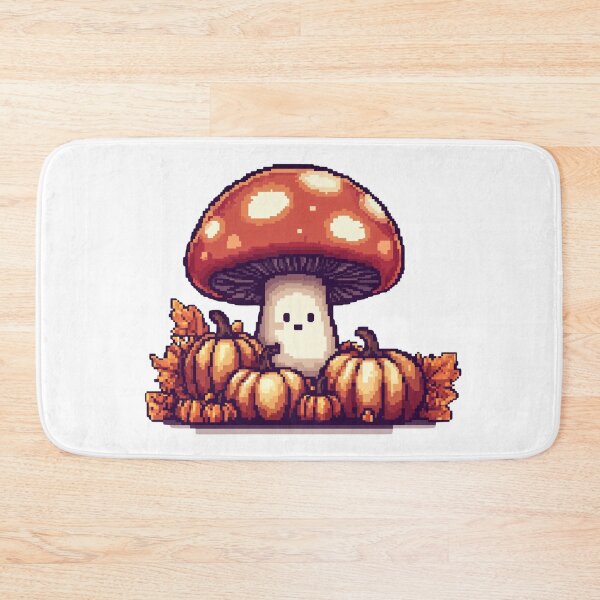 Item preview, Cute Pixel Autumn Mushroom designed and sold by NicolasGlowArt.