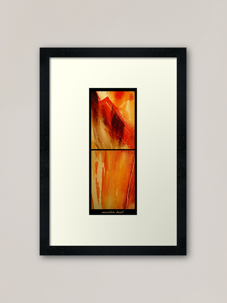Alternate view of Mountain Heart Framed Art Print