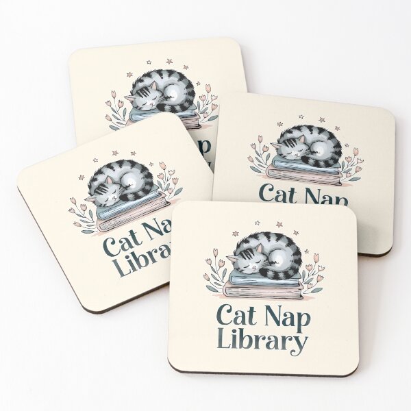 Item preview, Cat Nap Library Cozy Book Lover Design designed and sold by Dream-Fab.