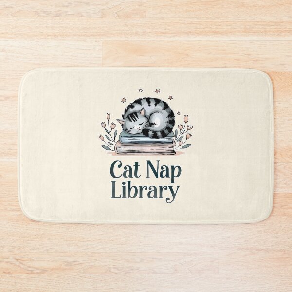 Item preview, Cat Nap Library Cozy Book Lover Design designed and sold by Dream-Fab.