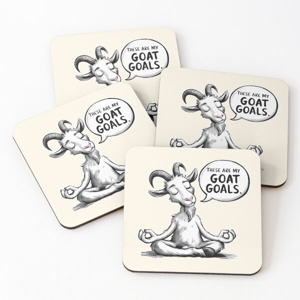 Item preview, Goat Goals Yoga Meditation Funny Goat Illustration designed and sold by Dream-Fab.
