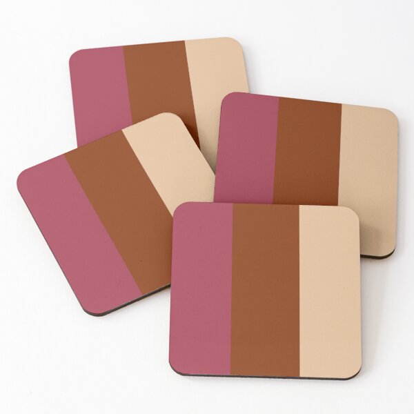 Item preview, Vertical Wide Stripes In Three Shades Brown Pink Ecru designed and sold by taiche.