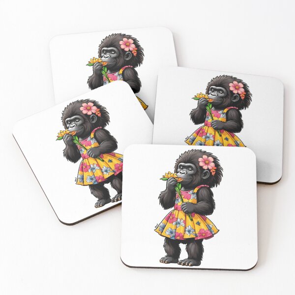 Item preview, Flower Dress Gorilla designed and sold by Bunmigraphics .