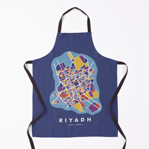 Item preview, Hand drawn Artistic Map of Riyadh, Saudi Arabia, colorful designed and sold by CreatEVEdesign.