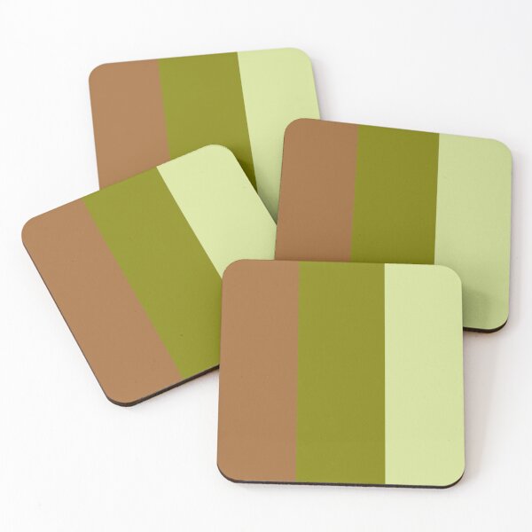 Item preview, Vertical Wide Stripes In Three Shades Brown Pistachio Green designed and sold by taiche.