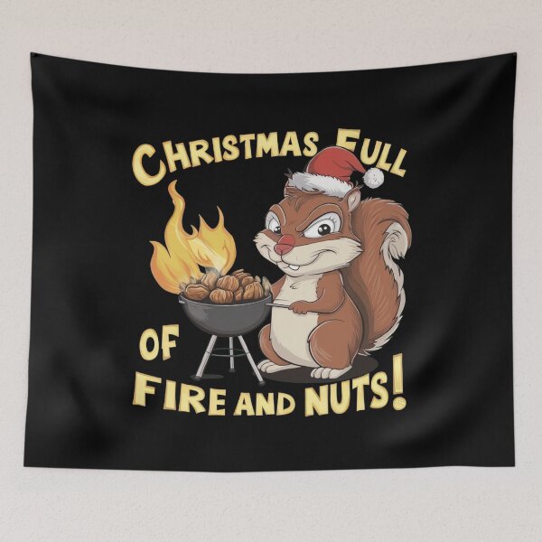 Item preview, Holiday Cheer with a Twist: Squirrel Grilling Nuts designed and sold by ARTReMi.