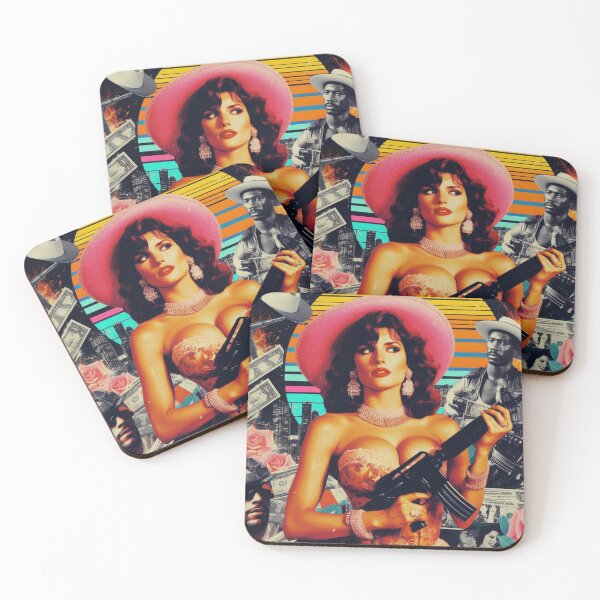 Item preview, 80s Retrowave Collage Woman designed and sold by PulpVintage.