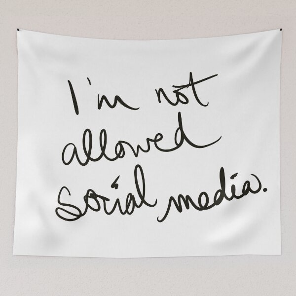 Item preview, I’m not allowed social media designed and sold by abeink.