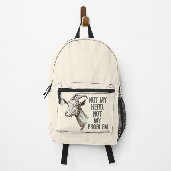 Item preview, Not My Herd Not My Problem Funny Goat Illustration designed and sold by Dream-Fab.