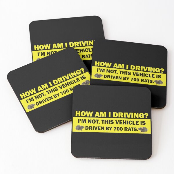Item preview, How Am I Driving? I'm Not This Vehicle Is Being Driven By 700 Rats Funny Meme Bumper designed and sold by Jaxym.