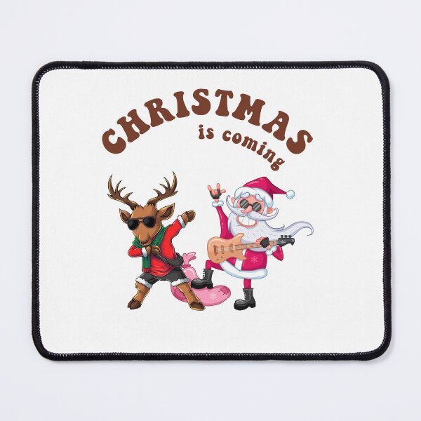 Item preview, Rockin' Santa and Reindeer – Christmas is Coming in Rock Styl" designed and sold by GusiaTreasures.