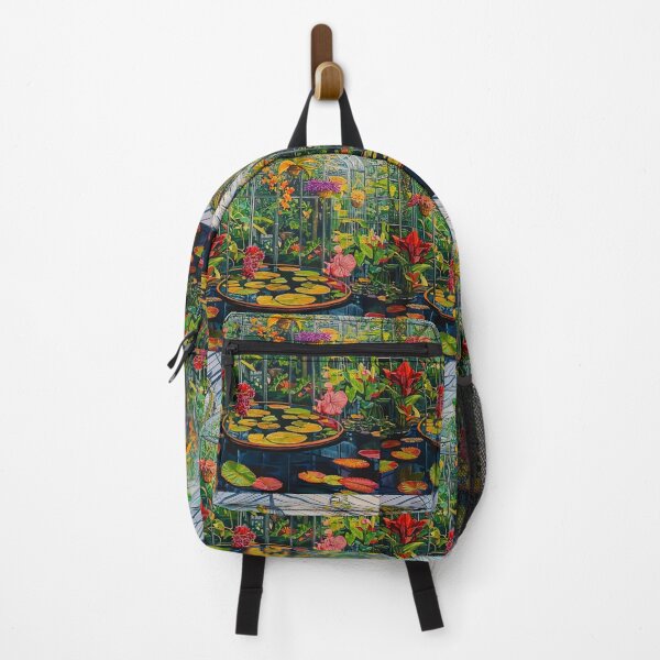 Item preview, Colourful Kew Gardens London Water Lilies Greenhouse designed and sold by Pet Canvas.