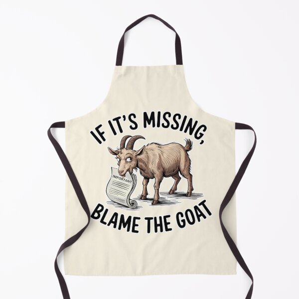 Item preview, If It's Missing Blame the Goat Funny Illustration designed and sold by Dream-Fab.