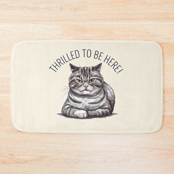 Item preview, Thrilled to Be Here Cat Illustration designed and sold by Dream-Fab.