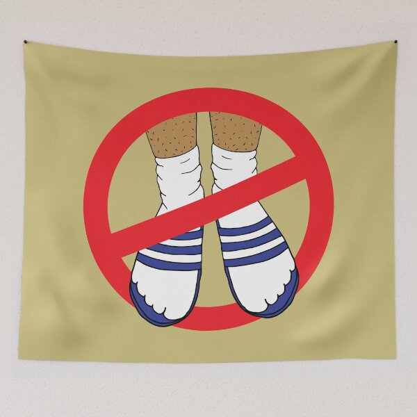 Item preview, Socks and Sandals Prohibited No Entry Sign designed and sold by HotHibiscus.