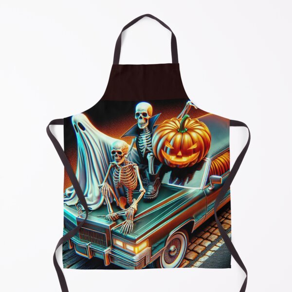 Item preview, Halloween limousine with Ghost Skeleton und Pumpkin designed and sold by DSoriaDesign.