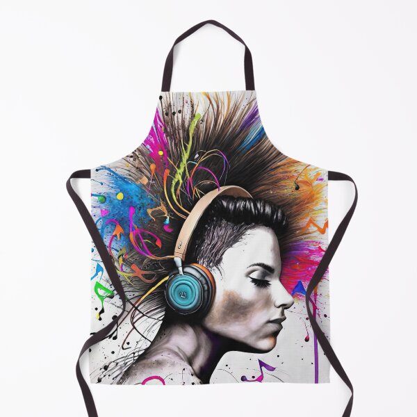 Item preview, Woman with headphones designed and sold by lalylaura.