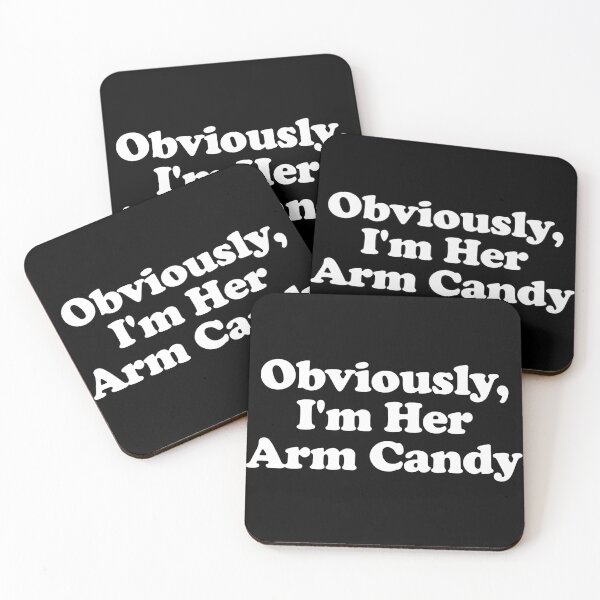 Item preview, Obviously, I'm Her Arm Candy - Funny Sarcastic Men Boyfriend Couple Gift designed and sold by crenaviolena.