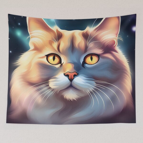 Item preview, Fluffy fur cat with yellow eyes ^o.o^ designed and sold by CatManiaShop.