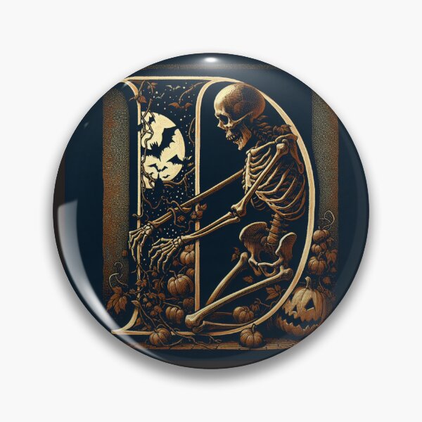 Item preview, Halloween  letter D Skeleton,  designed and sold by DSoriaDesign.