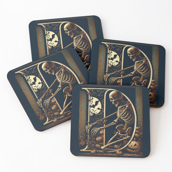Item preview, Halloween  letter D Skeleton,  designed and sold by DSoriaDesign.