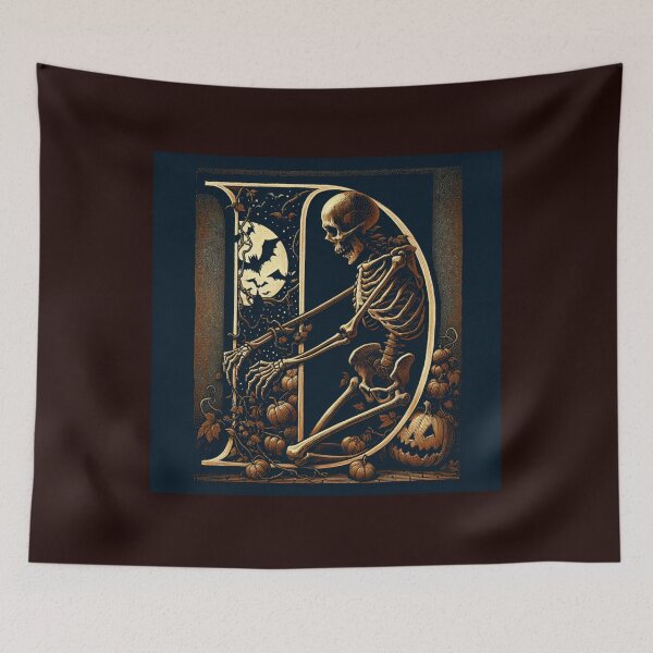 Item preview, Halloween  letter D Skeleton,  designed and sold by DSoriaDesign.