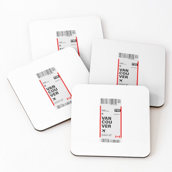 Item preview, Vancouver Boarding Pass Canada Travel Ticket designed and sold by TulipaGraphics.