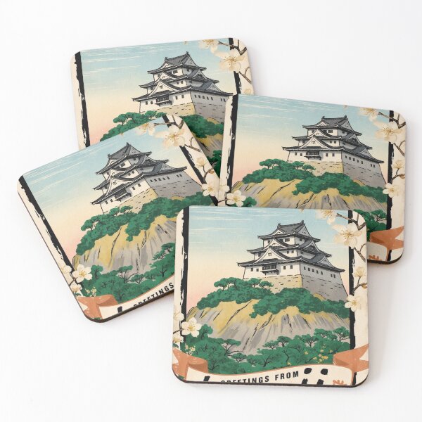 Item preview, Greetings from Himeji Japan Vintage Travel Retro Postcard Design designed and sold by TravelPostcardGems.