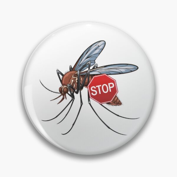 Item preview, STOP Mosquito Design | Cartoon Style Anti-Mosquito Design designed and sold by PrintDesign-Hub.