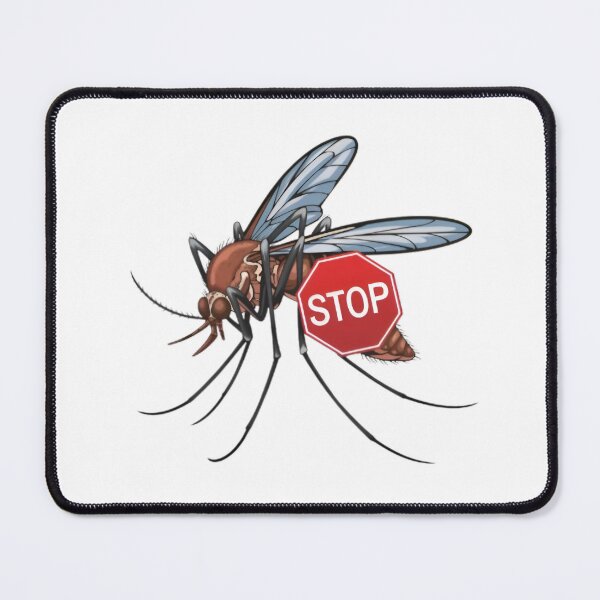 Item preview, STOP Mosquito Design | Cartoon Style Anti-Mosquito Design designed and sold by PrintDesign-Hub.