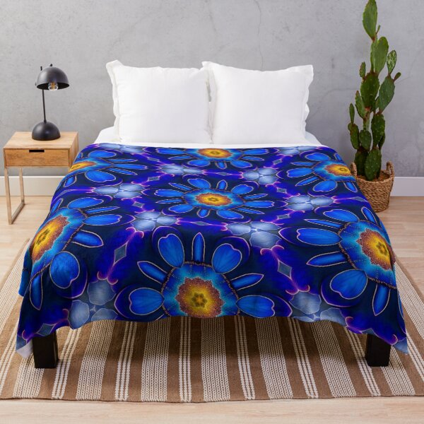 Item preview, Abstract Blue Flowers Pattern designed and sold by Patternflower.