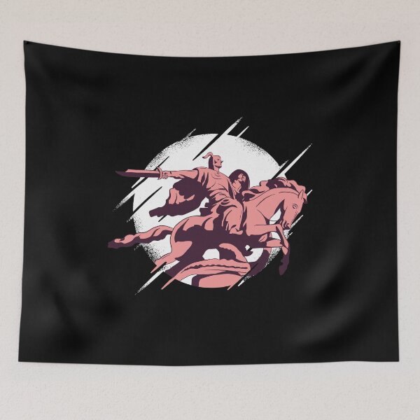 Item preview, Barbarian Warrior on Horseback | Epic Battle Scene with Sword and Shield designed and sold by TurtleDojo.