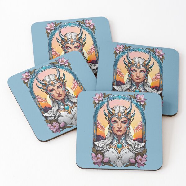 Item preview, Valkyrie Viking Female Warrior retro vintage ornamental design designed and sold by BorgSpareParts.