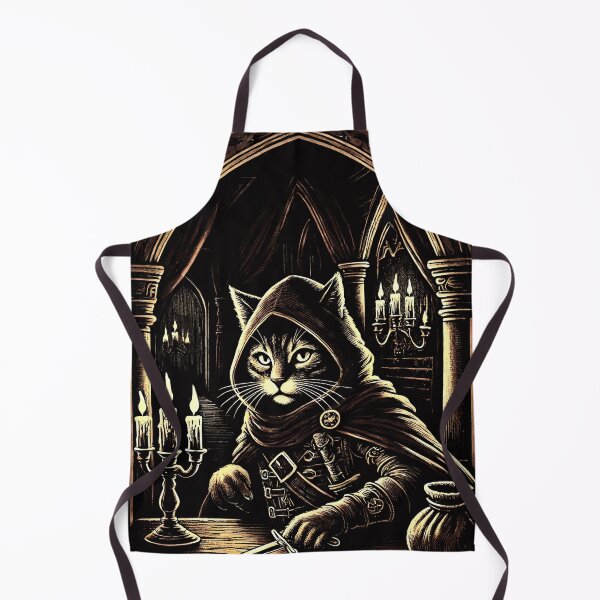 Item preview, Stealthy Medieval Rogue Cat Sneaking Through Gothic Castle designed and sold by Matikep.