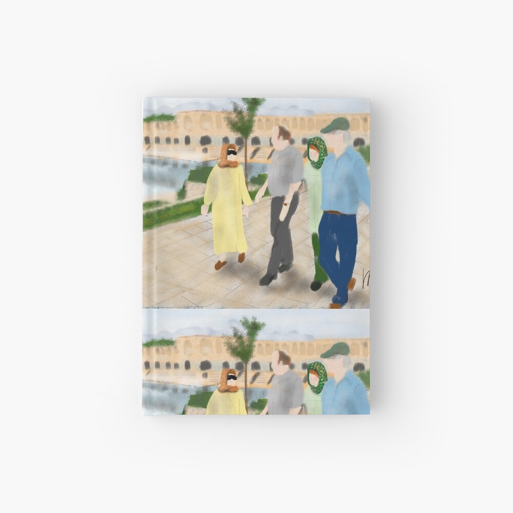 Visiting the Isfahan Bridge Hardcover Journal